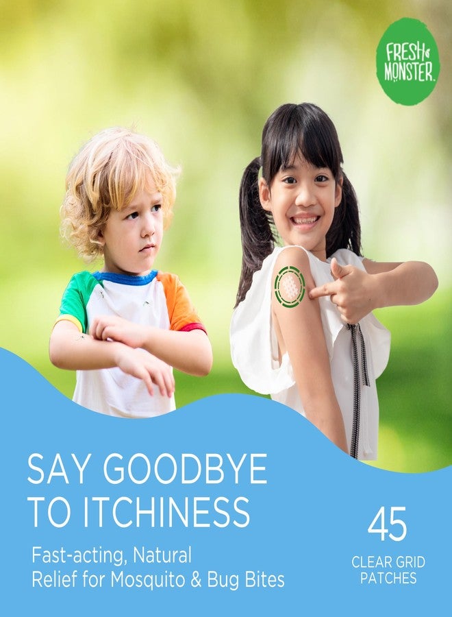 Fresh Monster Bug Bite Itch Relief Patches - for Mosquito & Other Insect Bites, Instant Bug Bite Relief for Kids & Adults, Natural & Toxin-Free, 45 Count - Image 2